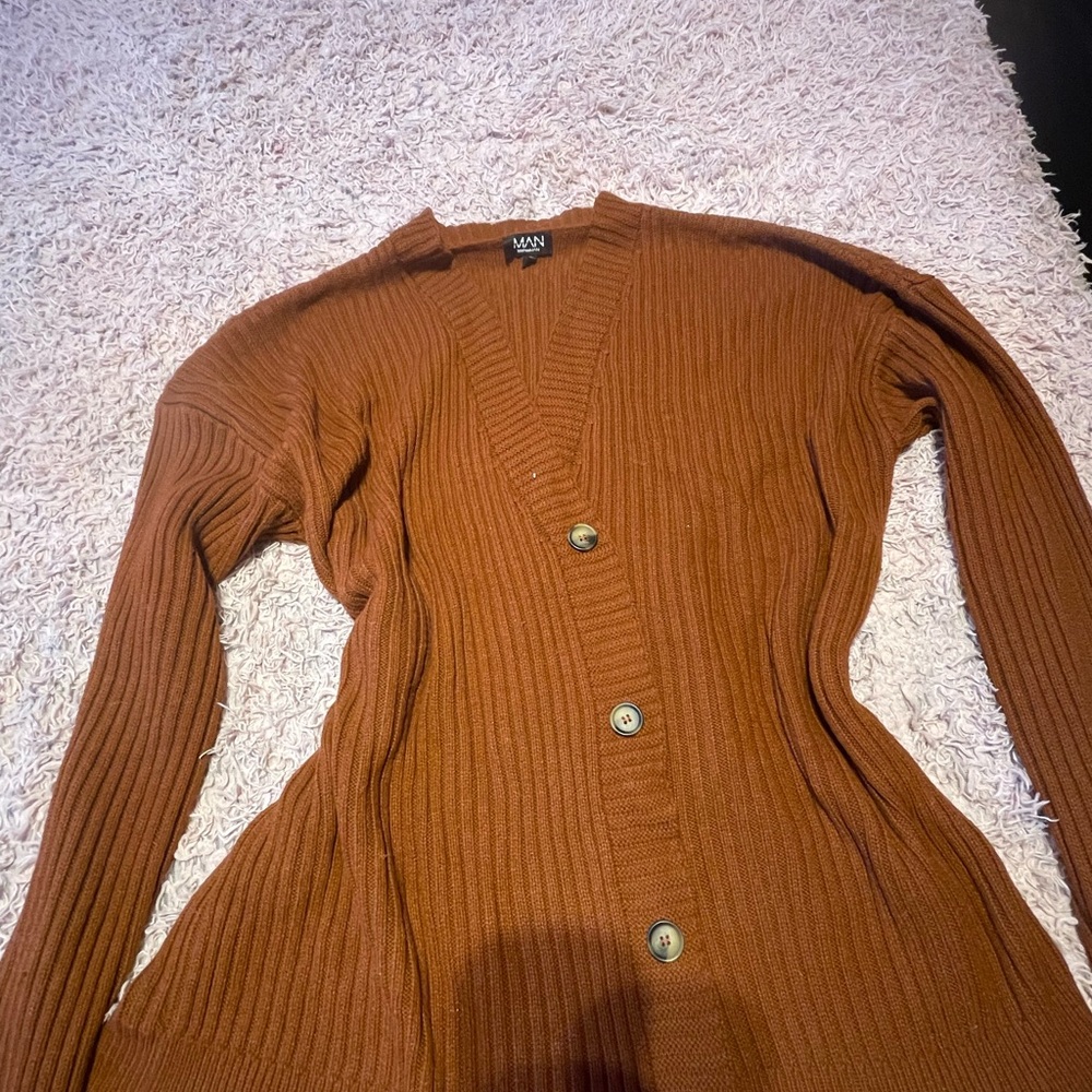 BoohooMAN copper cardigan Size L #knitwear